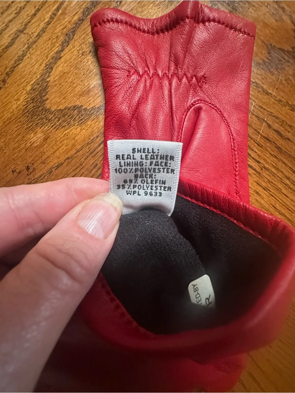 Preston & York Red Leather Women's Gloves